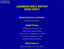 Tablet Screenshot of library.landmarkbiblebaptist.net