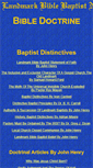 Mobile Screenshot of doctrine.landmarkbiblebaptist.net