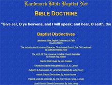Tablet Screenshot of doctrine.landmarkbiblebaptist.net